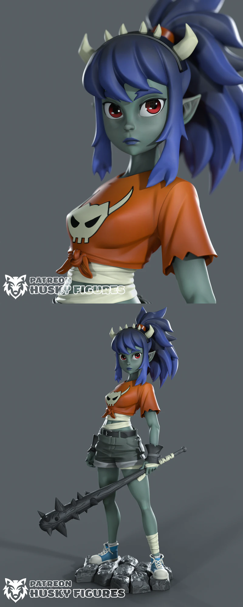 Goblin Girl STL model for 3D printing