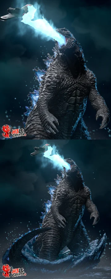 Godzilla STL model for 3D printing