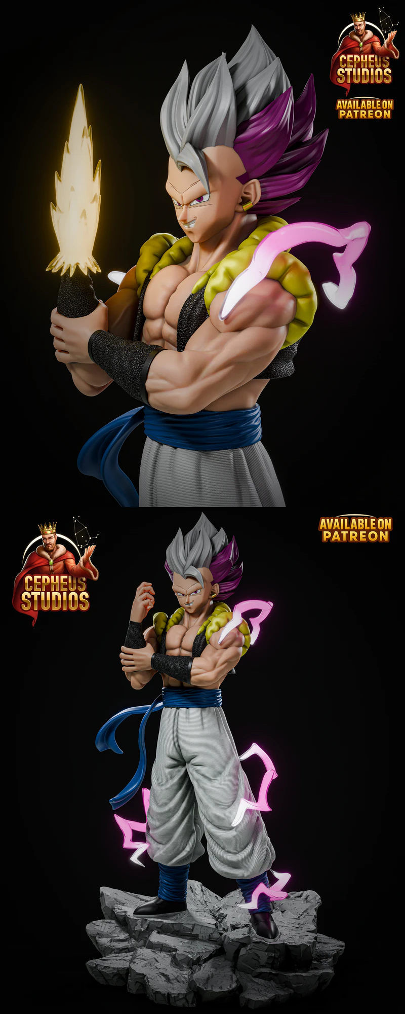 Gogeta Ultra Ego Instinct 3D Printable STL File STL model for 3D printing
