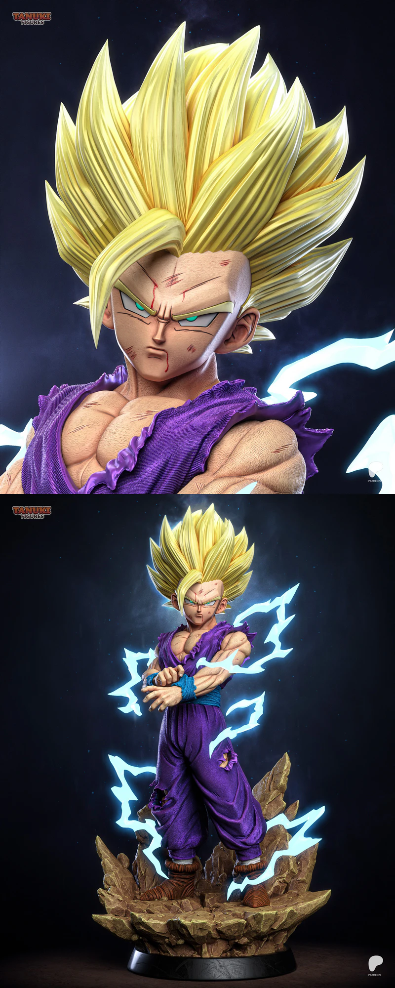 Gohan SSJ2 – Dragon Ball STL model for 3D printing