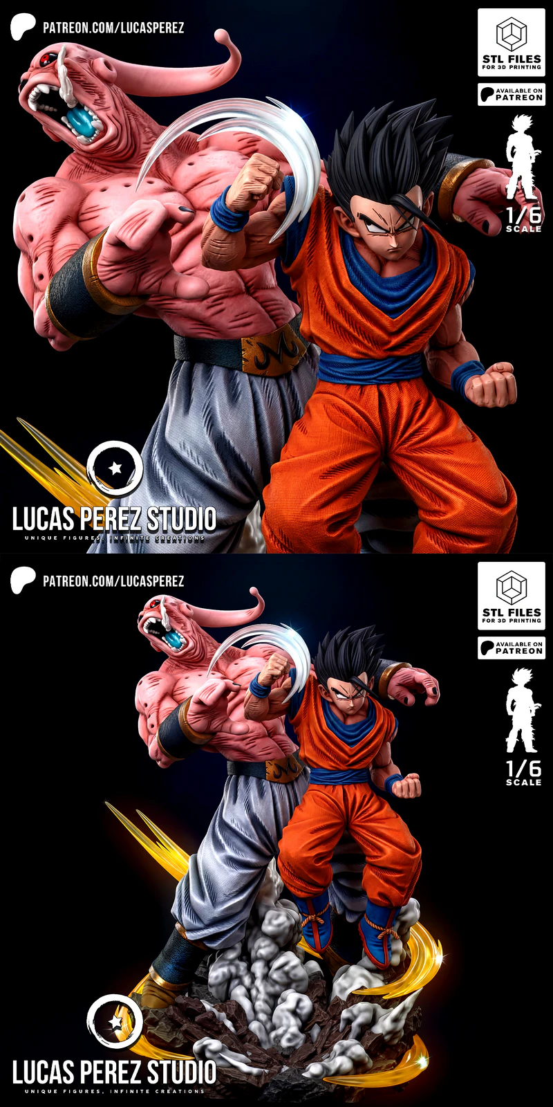 Gohan vs Buu – Dragon Ball STL model for 3D printing