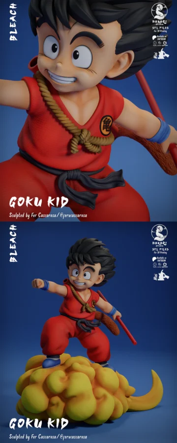 Goku Kid STL model for 3D printing