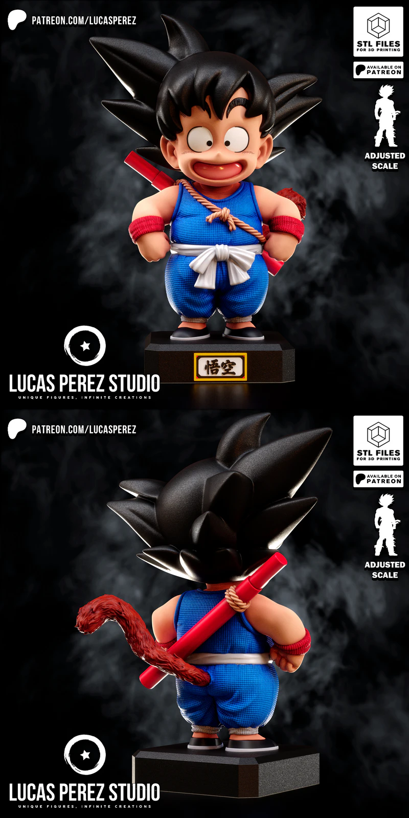 Goku Kid STL Figure for 3D Printing STL model for 3D printing