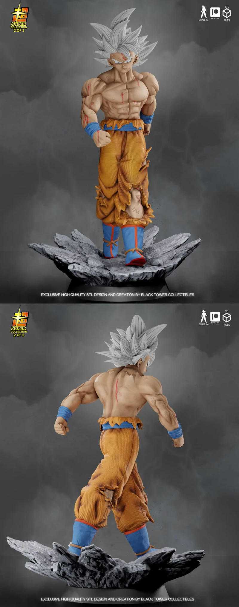 Goku Ultra Instinct 3D Printable STL Figure STL model for 3D printing