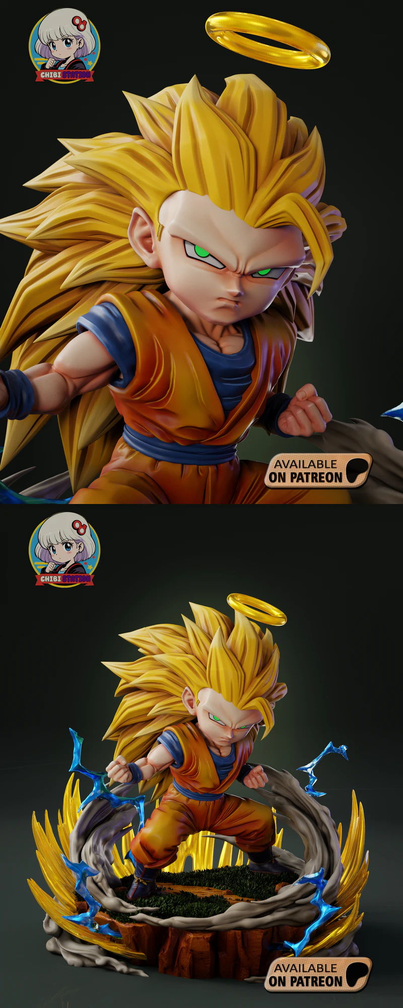 Goku SSJ3 – 3D Printable Dragon Ball Z STL Model STL model for 3D printing