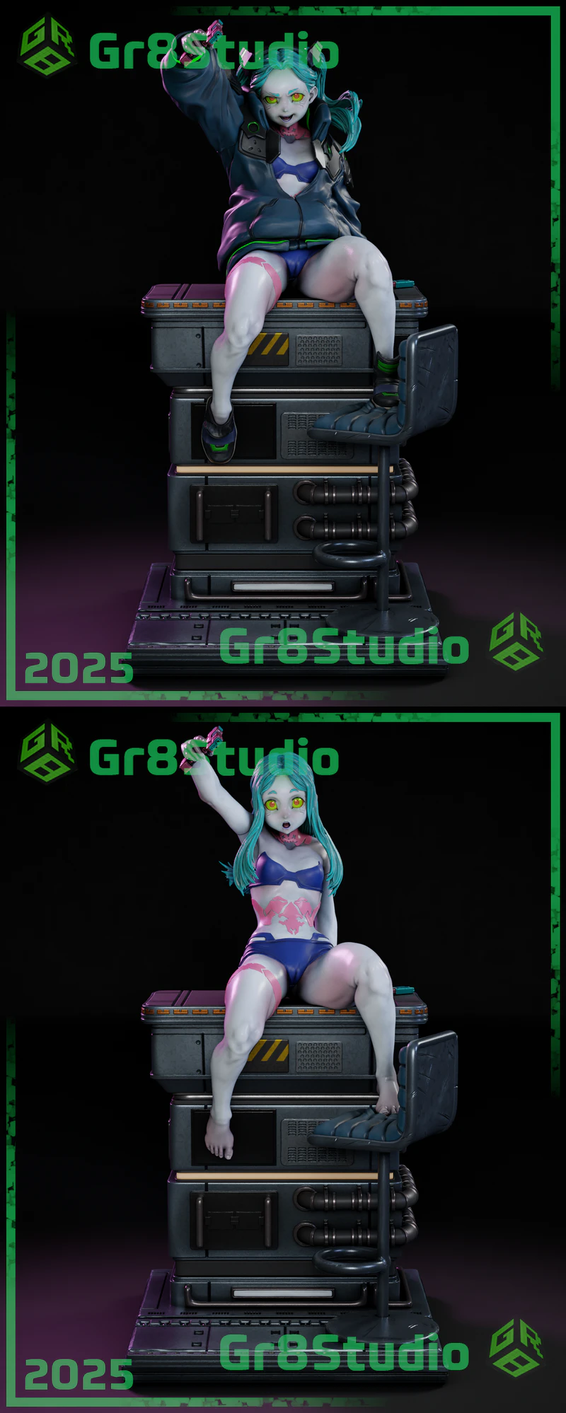 Cyberpunk Edgerunners – Rebecca 3D Printable STL Figure STL model for 3D printing
