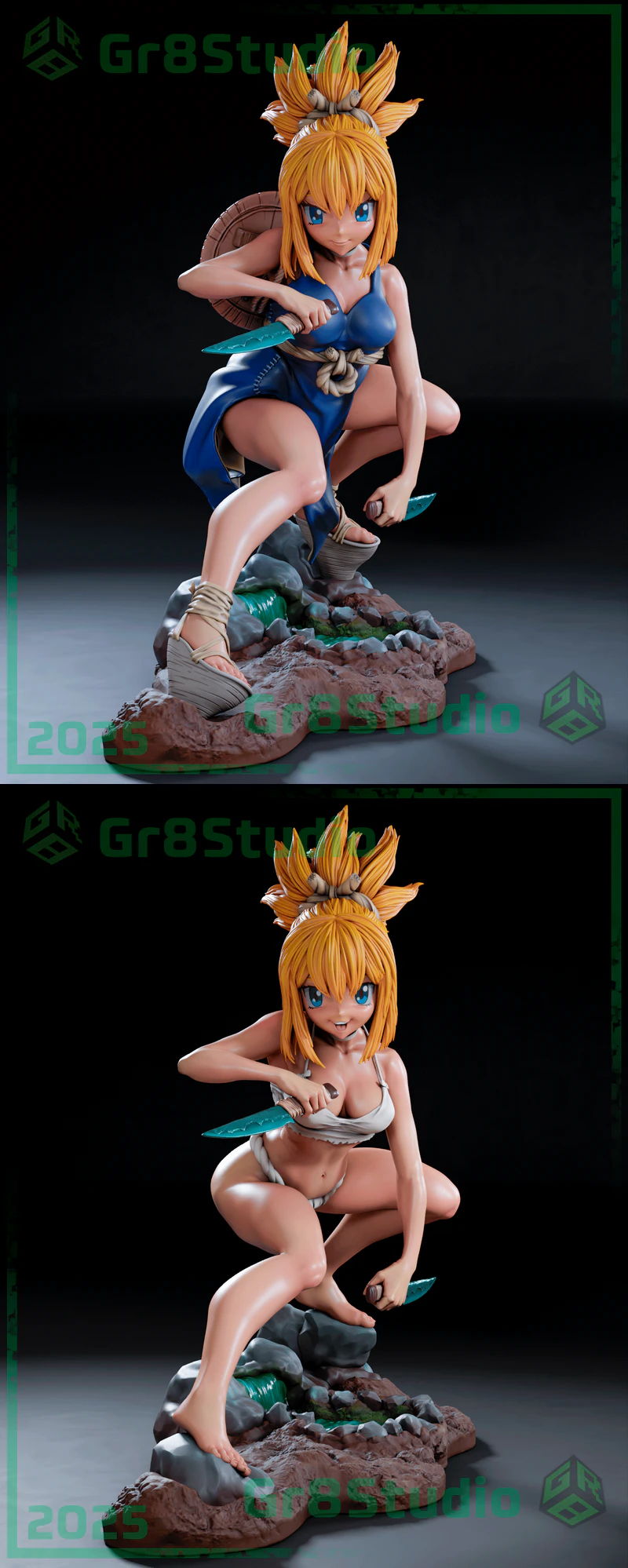 DrStone – Kohaku Character for 3D Printing STL model for 3D printing