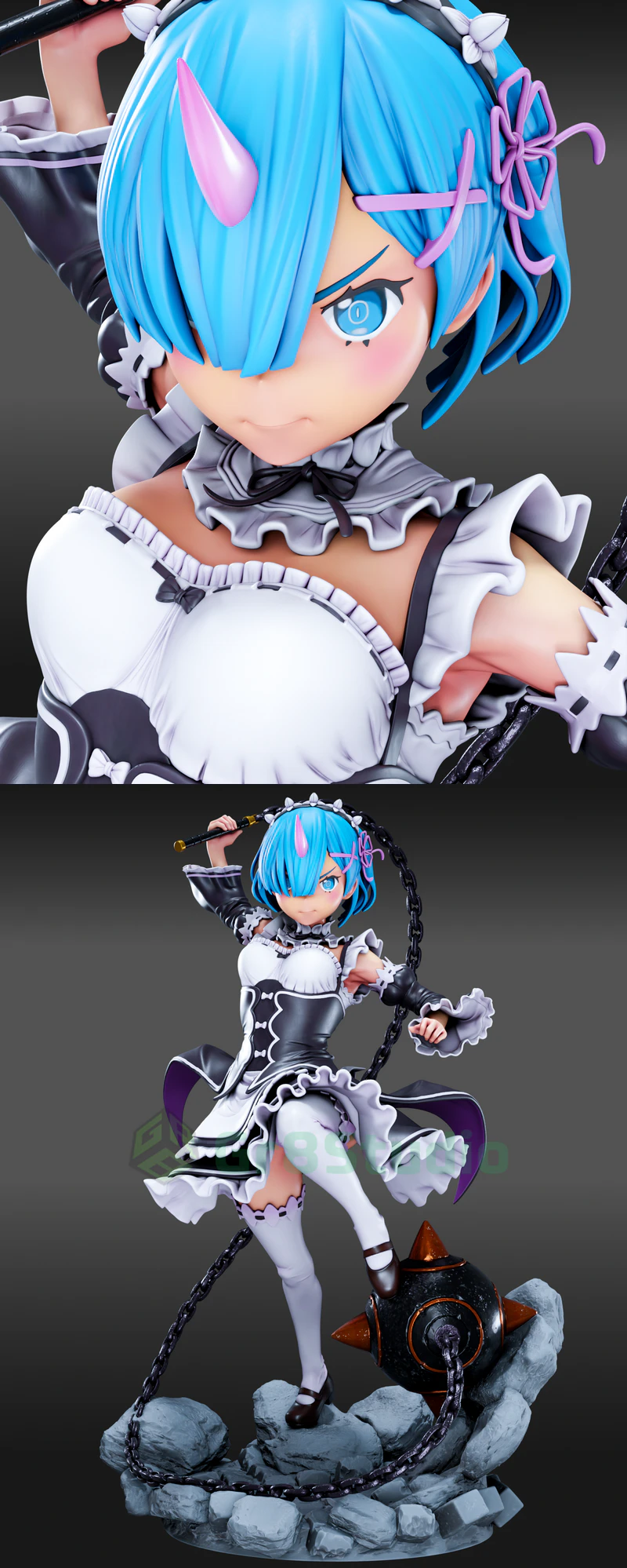 Re Zero – Rem STL model for 3D printing