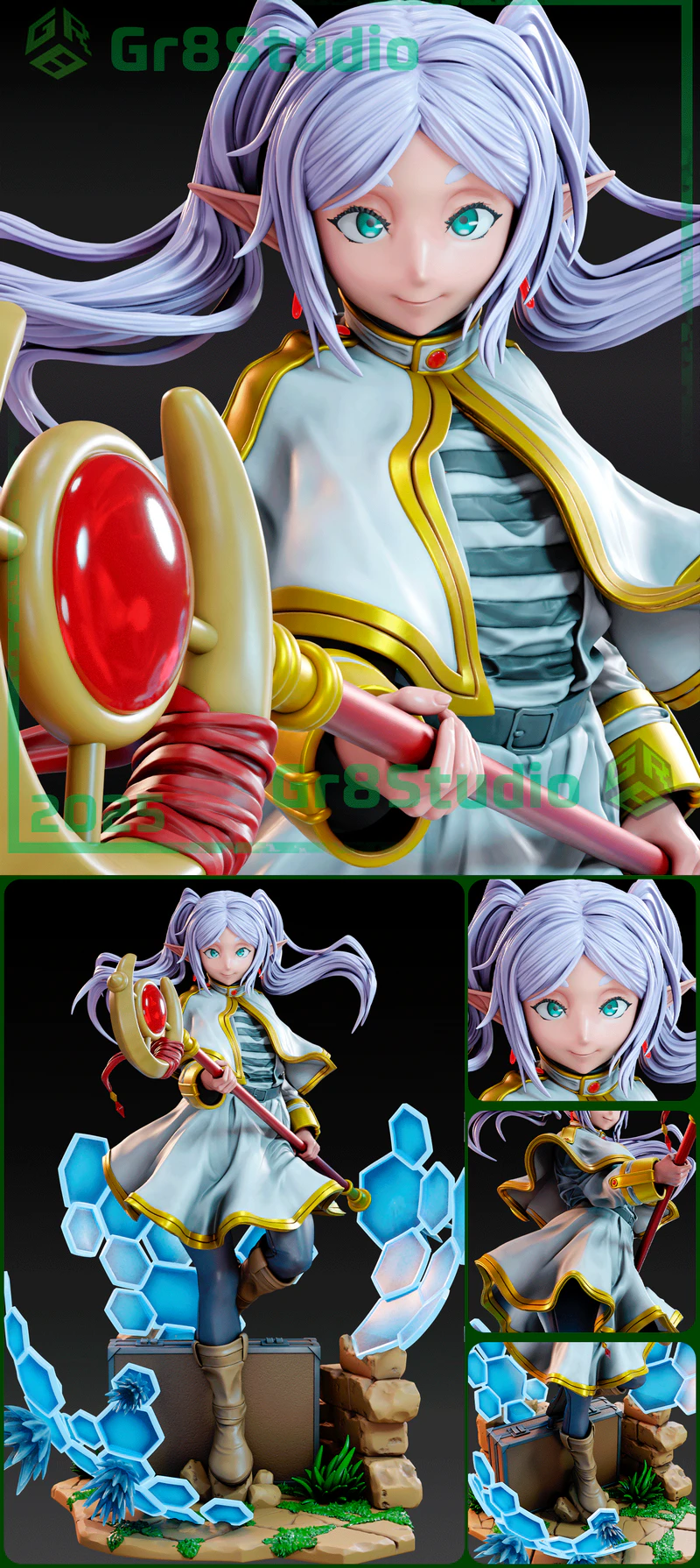 Frieren from Sousou no Frieren – 3D Printable Miniature STL Model STL model for 3D printing
