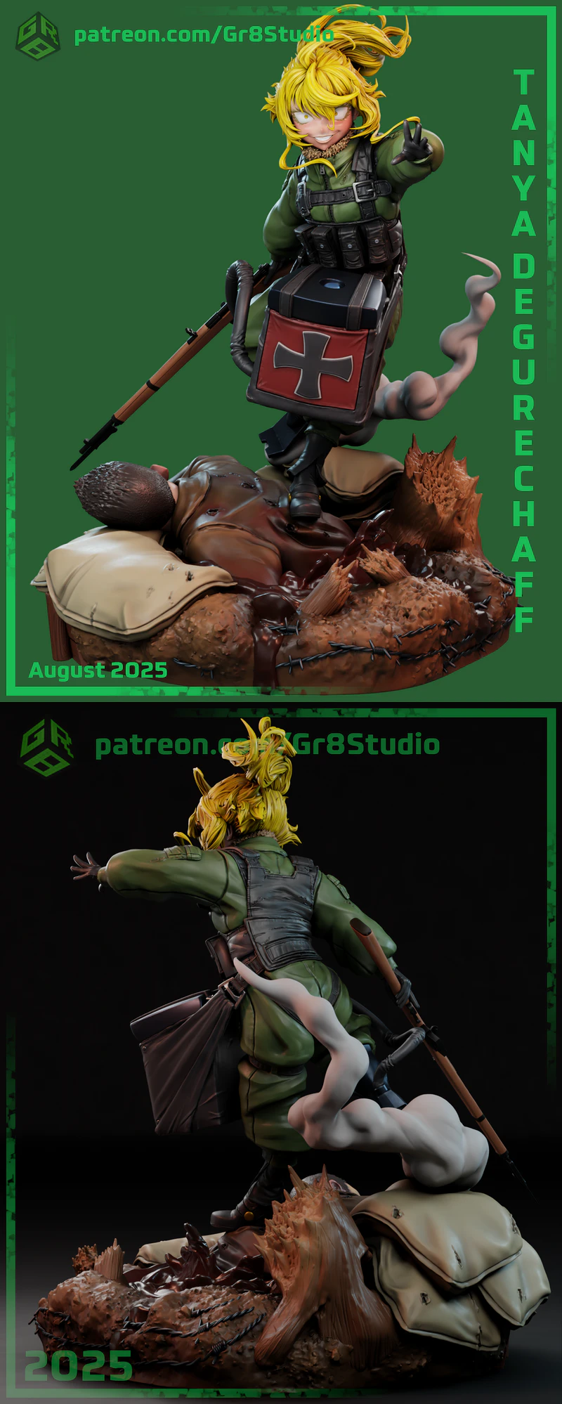 Youjo Senki Tanya von Degurechaff STL File for 3D Printing STL model for 3D printing