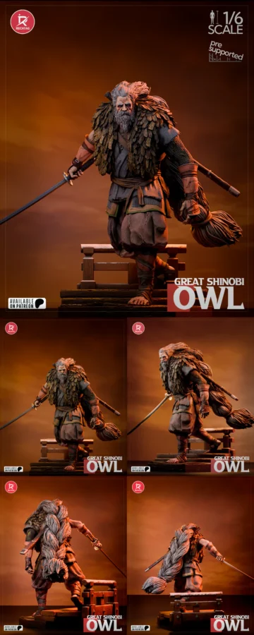 Great Shinobi Owl STL model for 3D printing