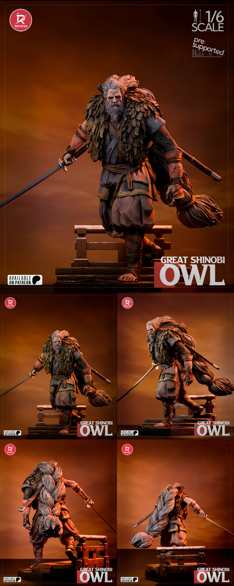 Great Shinobi Owl STL model for 3D printing