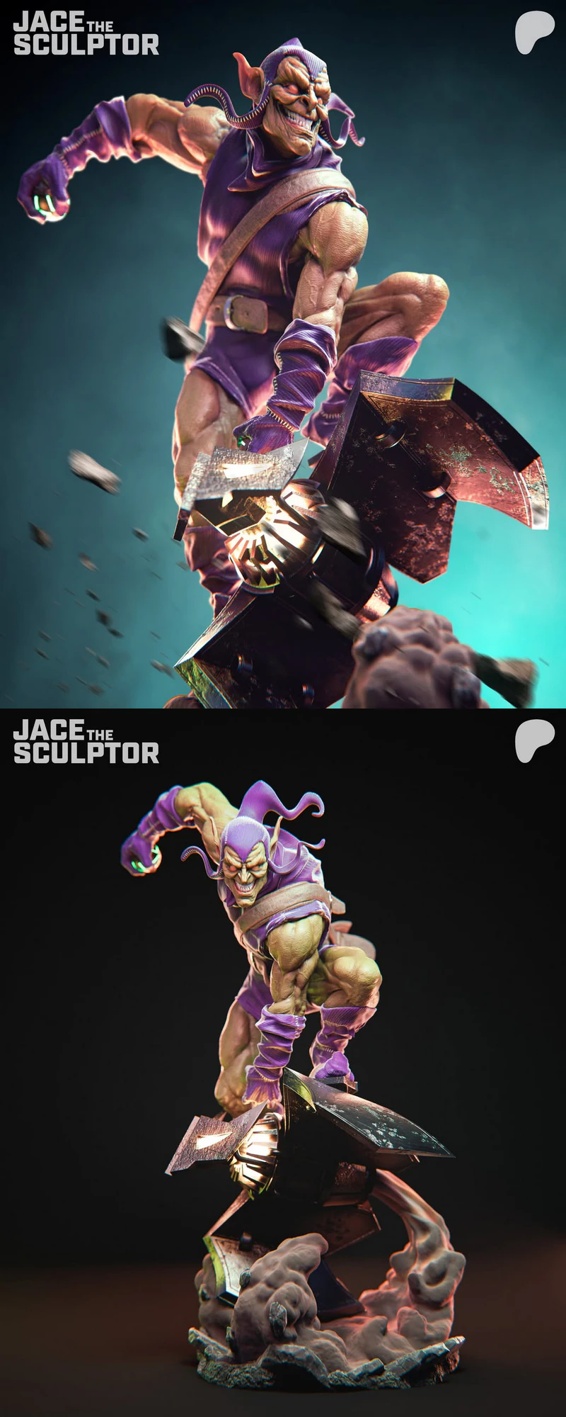 Green Goblin 3D Printable Miniature STL File STL model for 3D printing