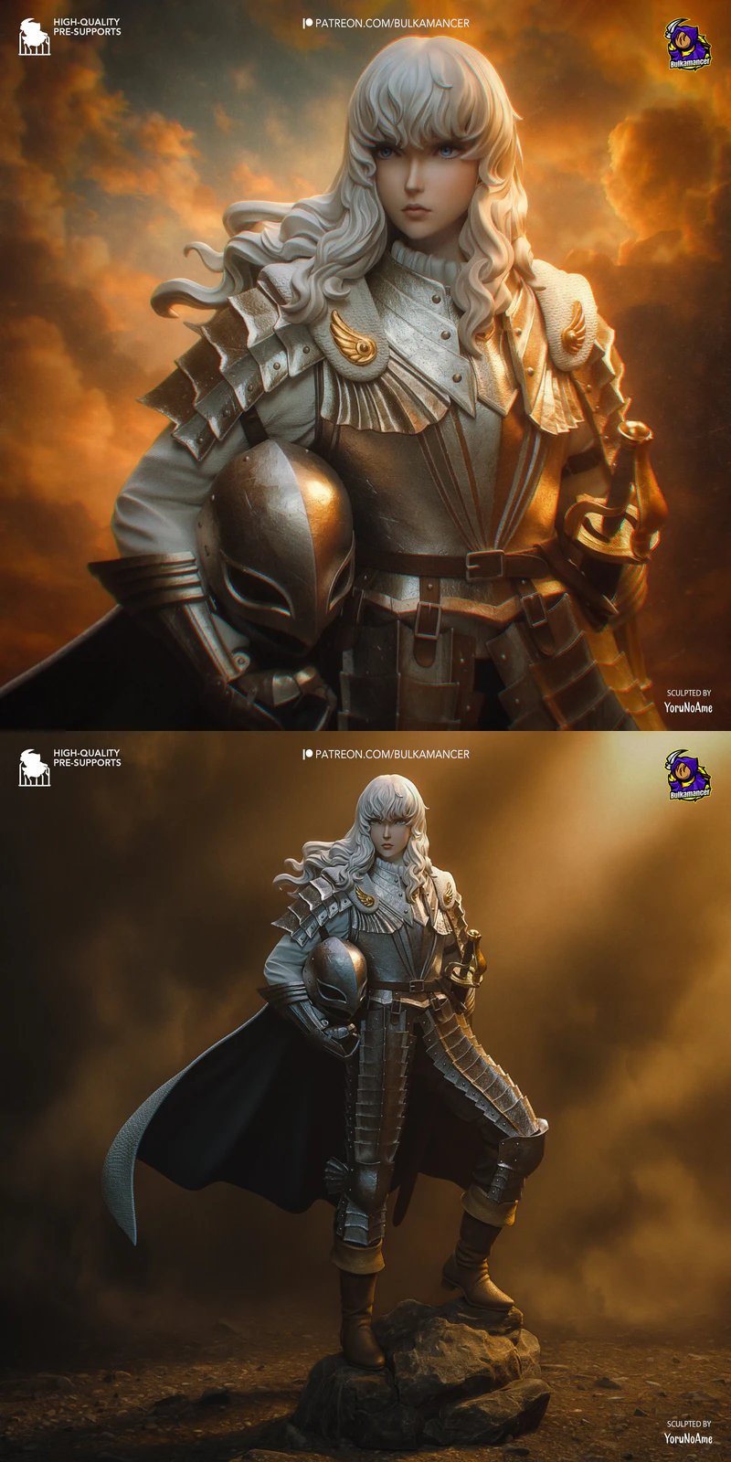Griffith Berserk STL 3D Printable Figure STL model for 3D printing