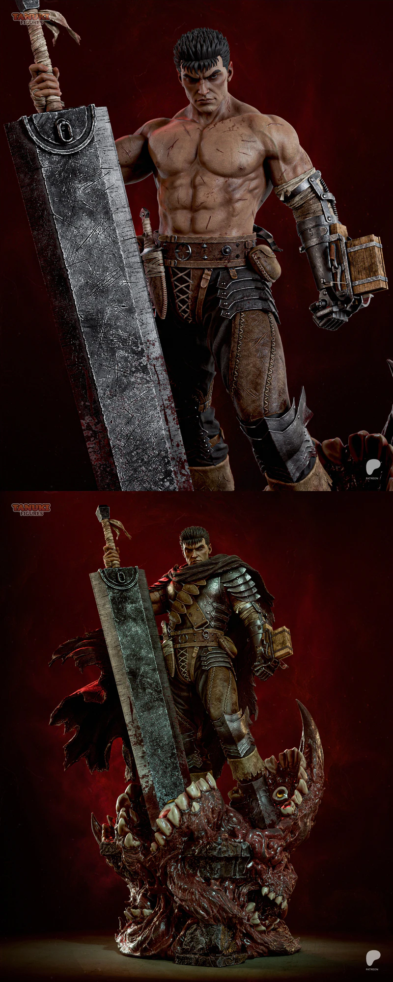 Berserk Guts STL 3D Printable Figure STL model for 3D printing