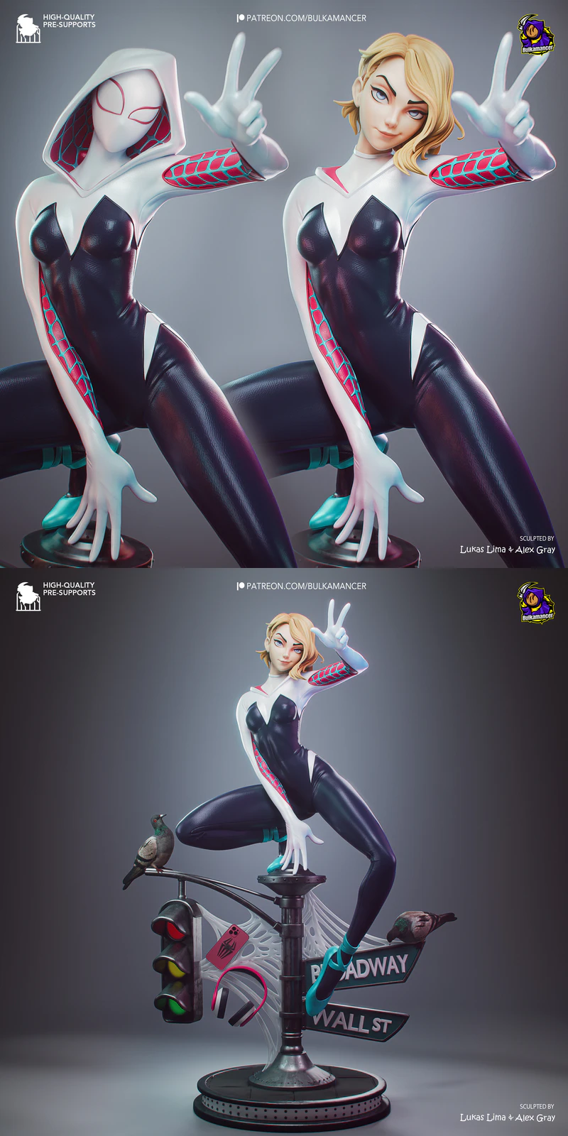 Gwen Stacy – Into the Spider-Verse STL model for 3D printing