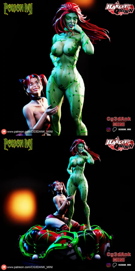 HARLEY & POISONIVY STL model for 3D printing