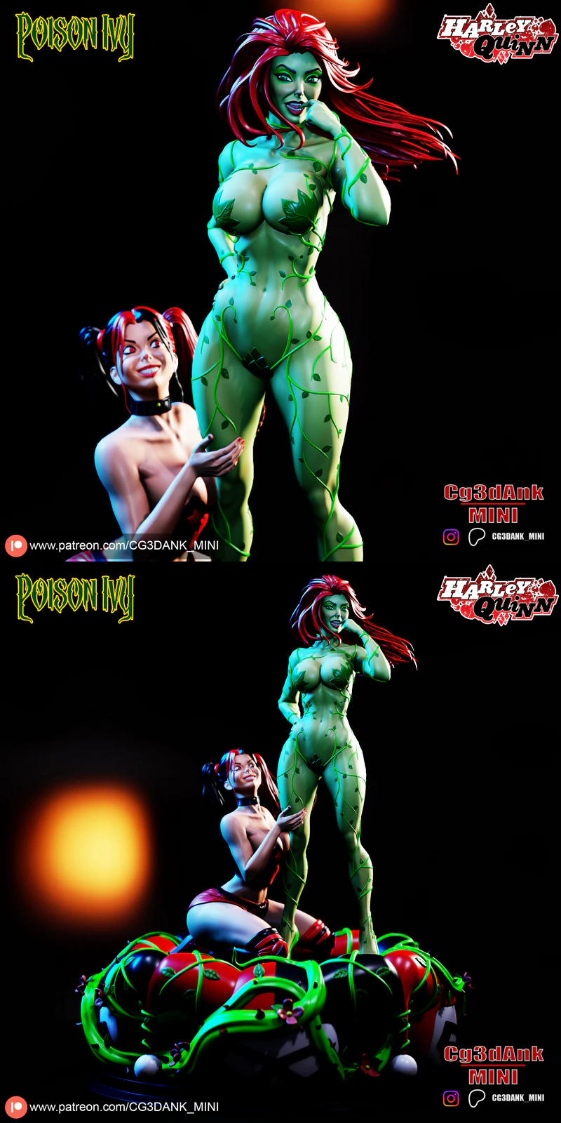 HARLEY & POISONIVY STL model for 3D printing