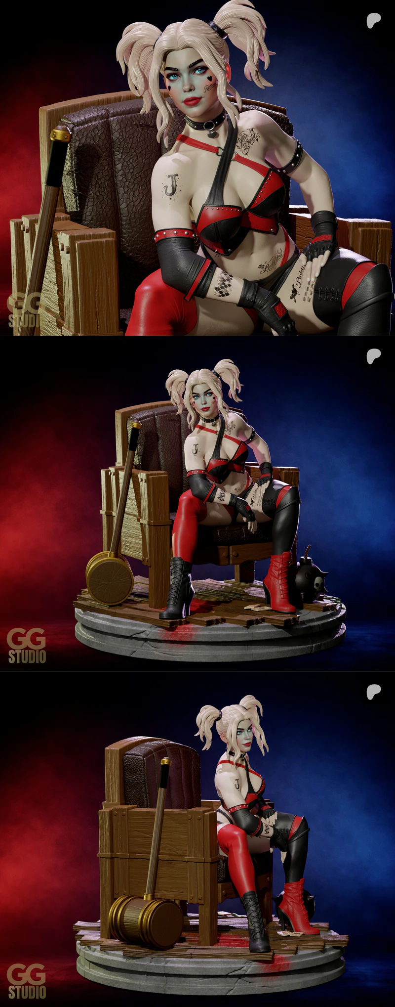 HARLEY QUINN STL model for 3D printing