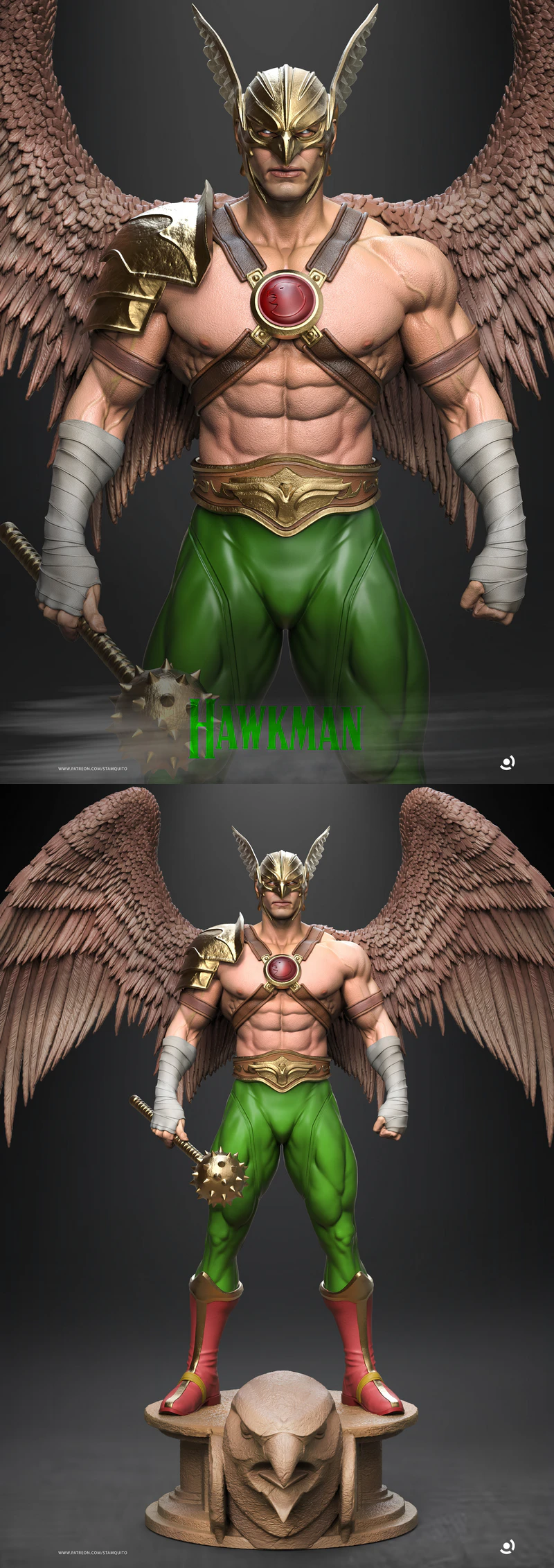 HAWKMAN 3D Printable STL Model for 3D Printer STL model for 3D printing