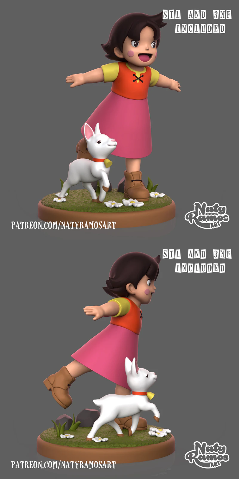 HEIDI STL model for 3D printing