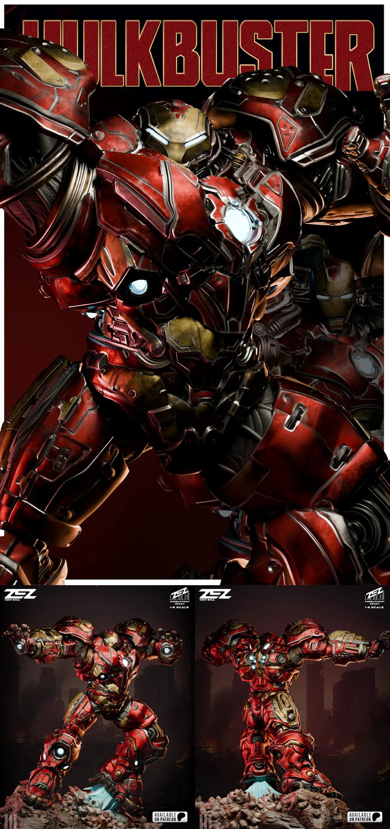 HULKBUSTER 3D Printable Miniature STL File STL model for 3D printing