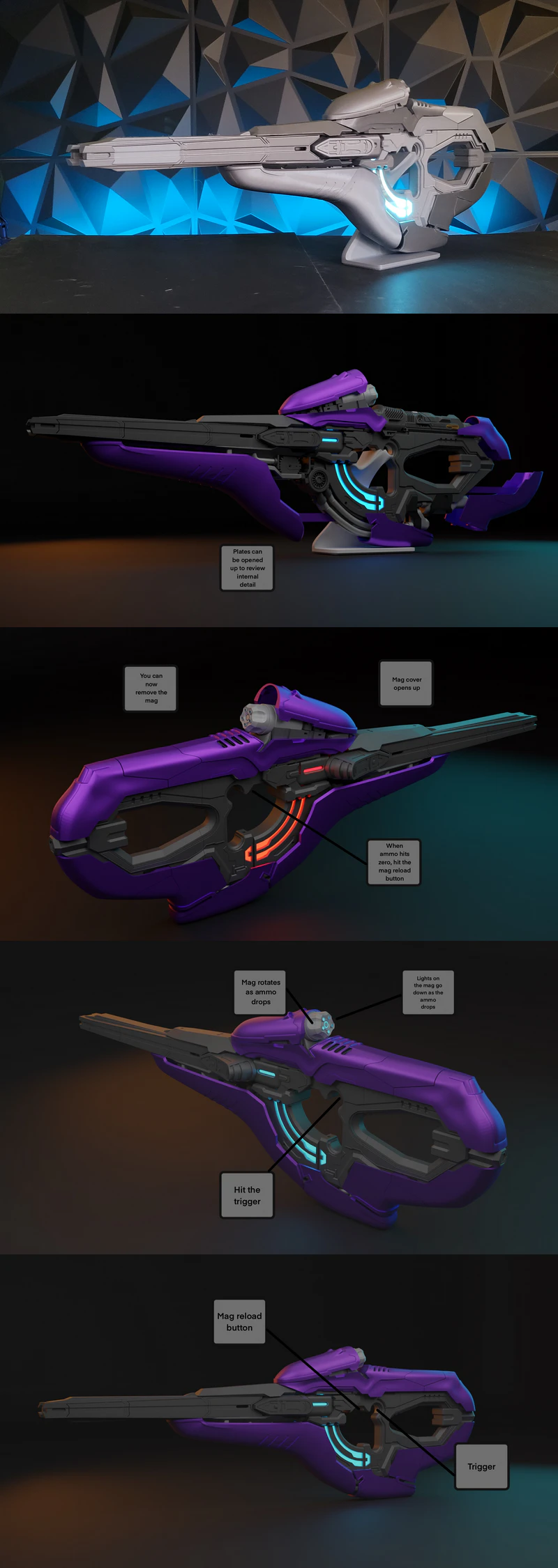 Halo Carbine 3D Printable STL Model for 3D Printer STL model for 3D printing