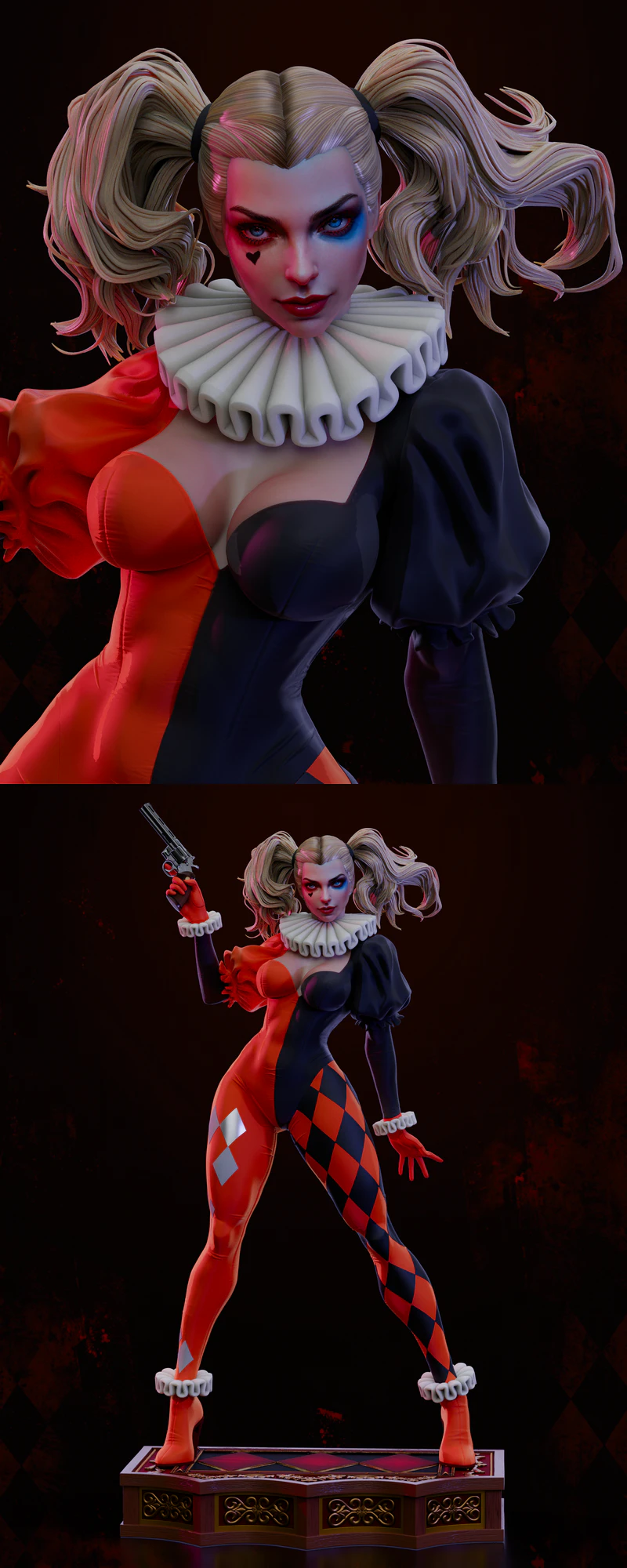 Harley Quinn STL model for 3D printing