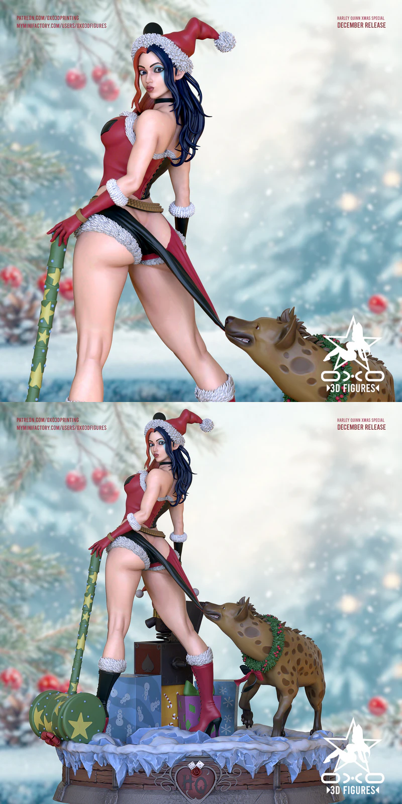 Harley Quinn Xmas Special STL Figure for 3D Printing STL model for 3D printing