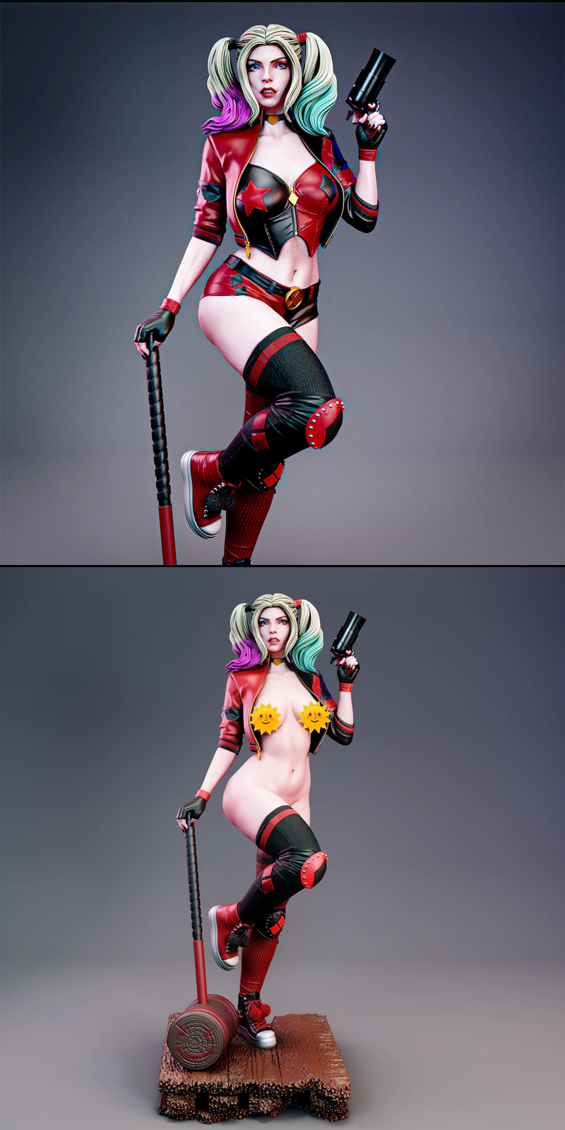 Harley Quinn cosplay STL model for 3D printing