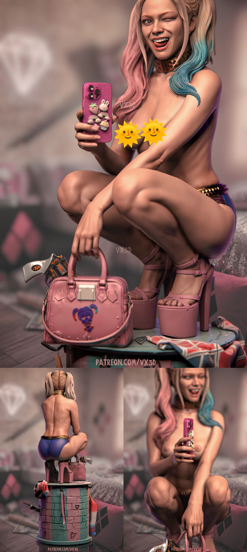 Harley Trouble In Pink Extra STL model for 3D printing