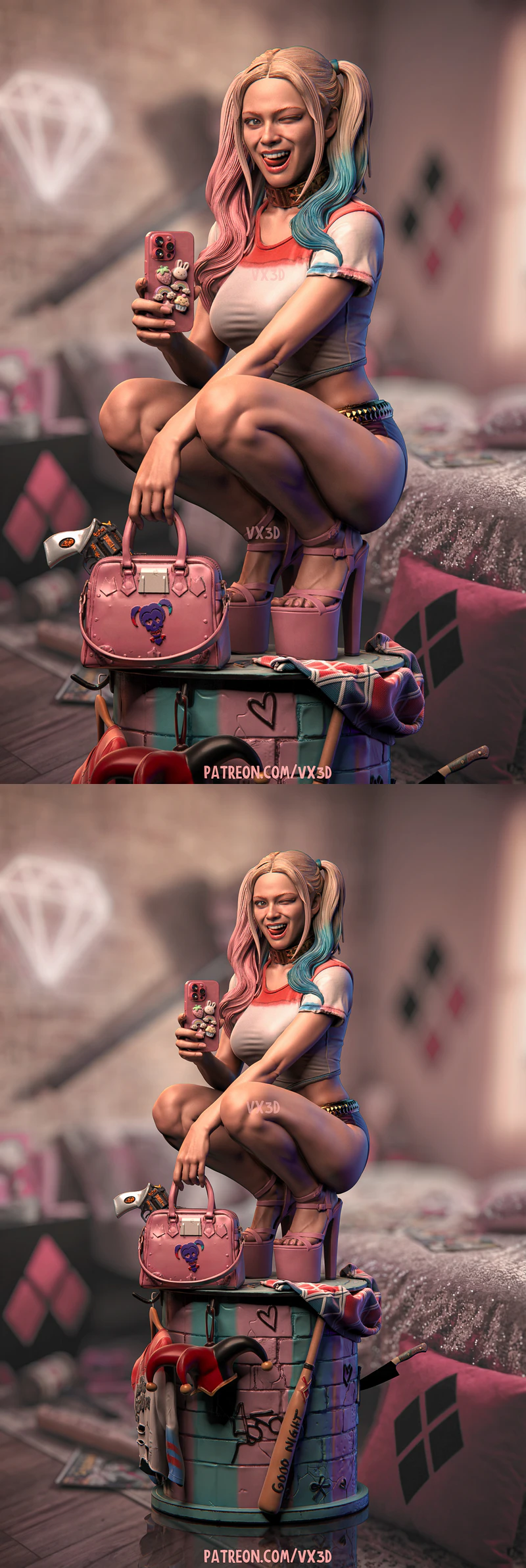 Harley Trouble In Pink STL model for 3D printing