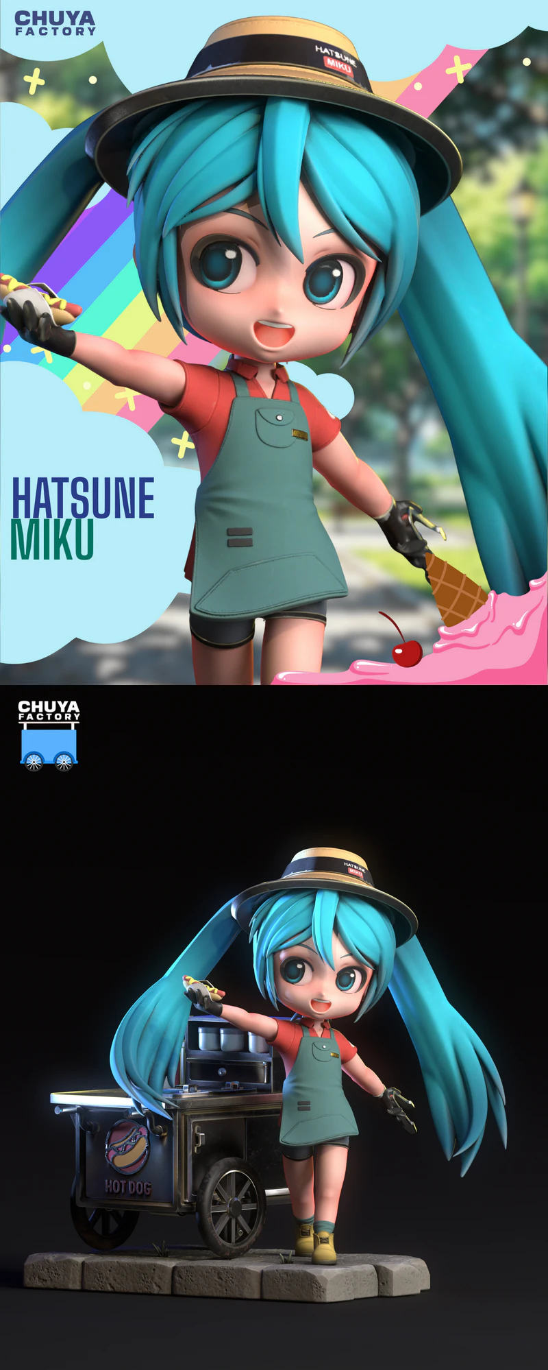 Hatsune Miku 3D Printable Model STL File STL model for 3D printing