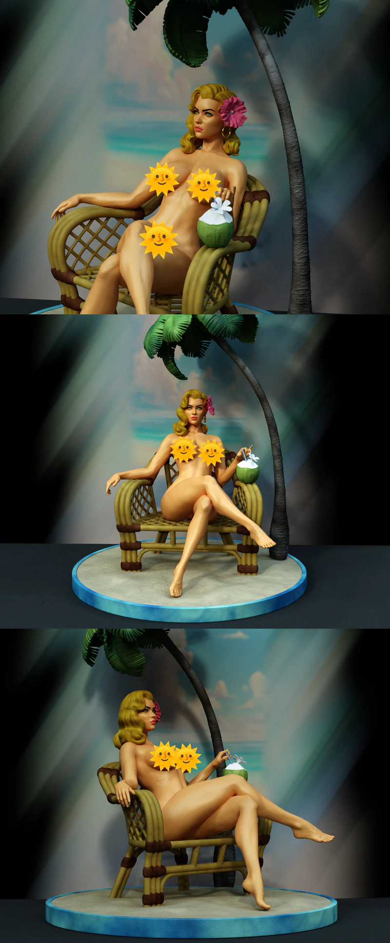 Hawaii Woman STL Figure for 3D Printing STL model for 3D printing