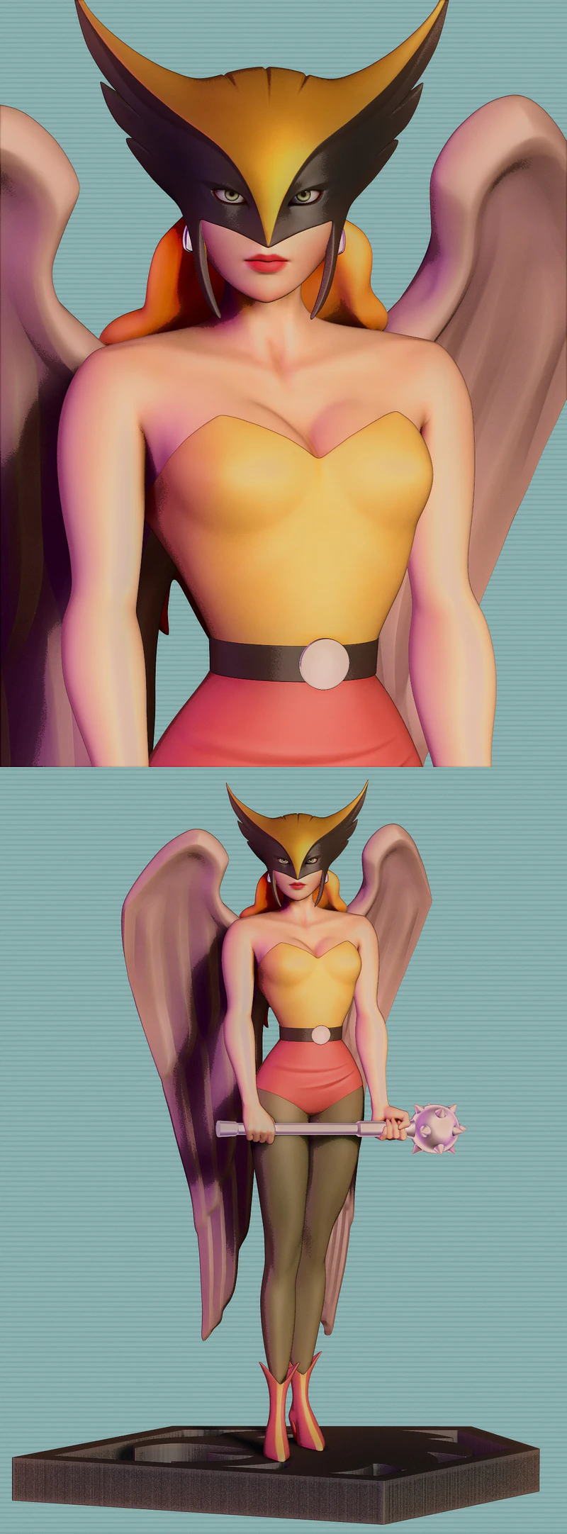 Hawk Girl STL model for 3D printing