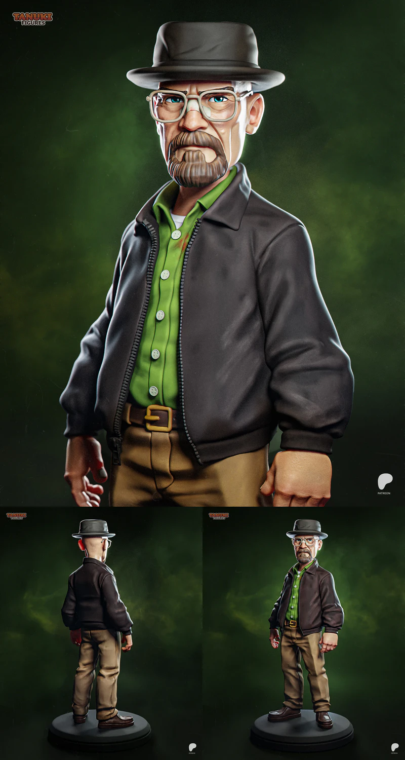 Heisenberg – Breaking Bad – Toon 3D Printable STL Model STL model for 3D printing