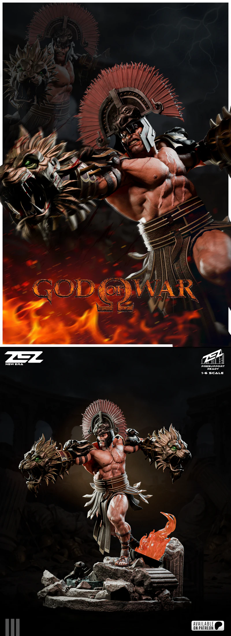Hercules God of War STL model for 3D printing