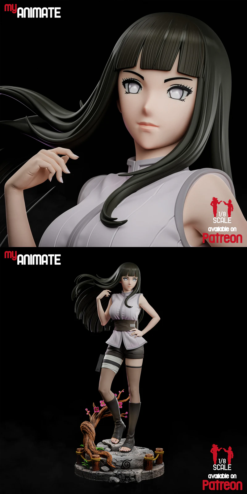Hinata Hyuga 3D Printable STL Model STL model for 3D printing