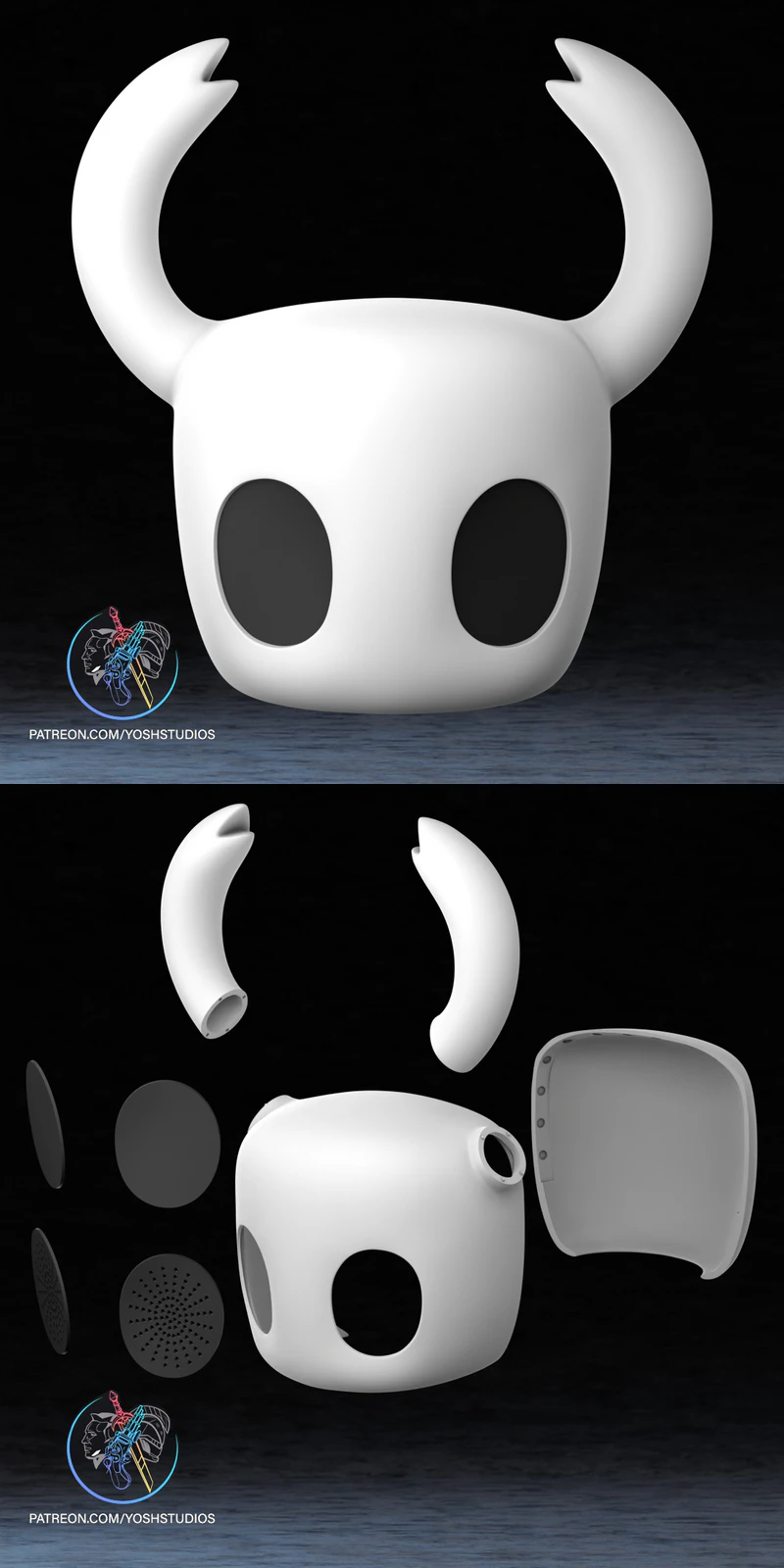 Hollow Knight Helmet 3D Printable STL Model STL model for 3D printing