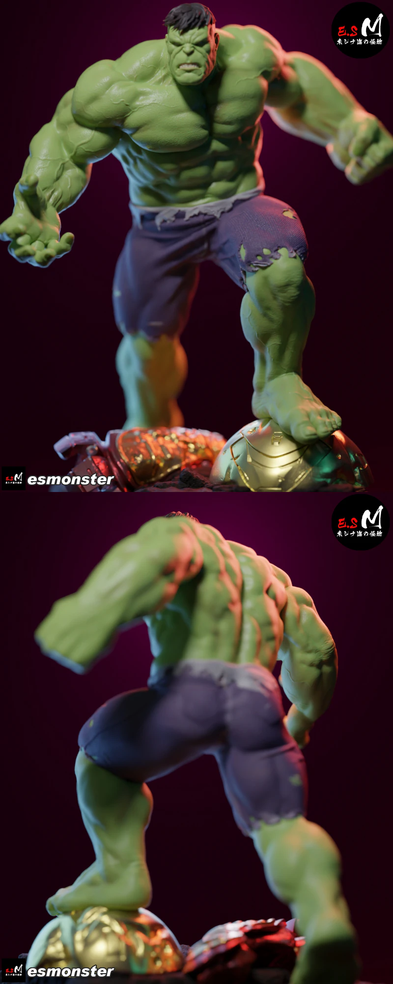 Incredible Hulk 3D Printable Model STL File STL model for 3D printing
