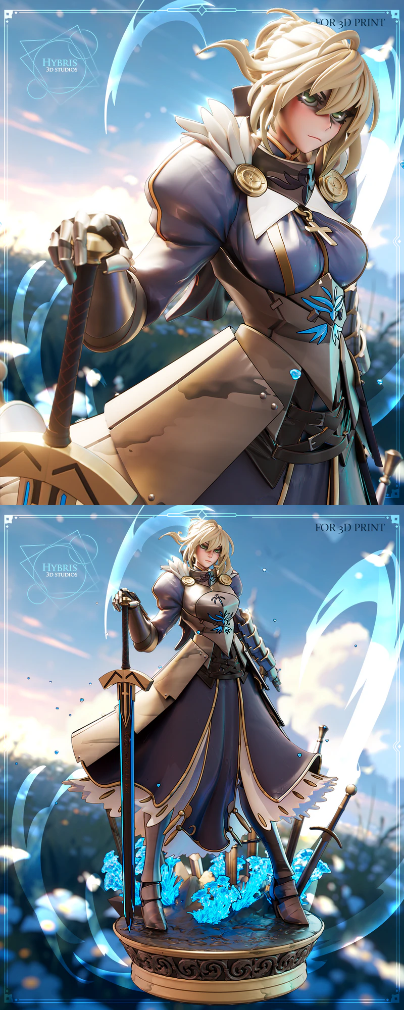 Fate – Saber STL model for 3D printing
