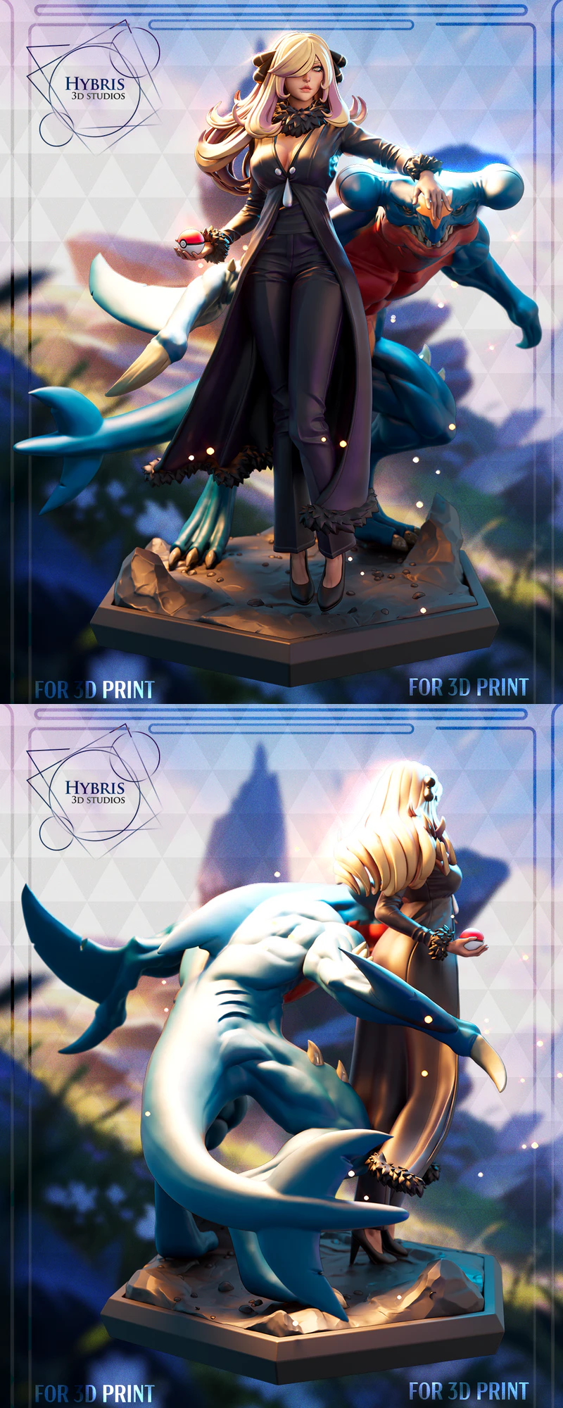Pokemon – Cynthia STL model for 3D printing