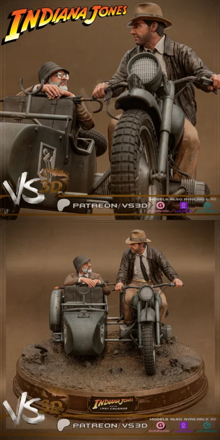 Indiana Jones And The Last Crusade Diorama STL model for 3D printing