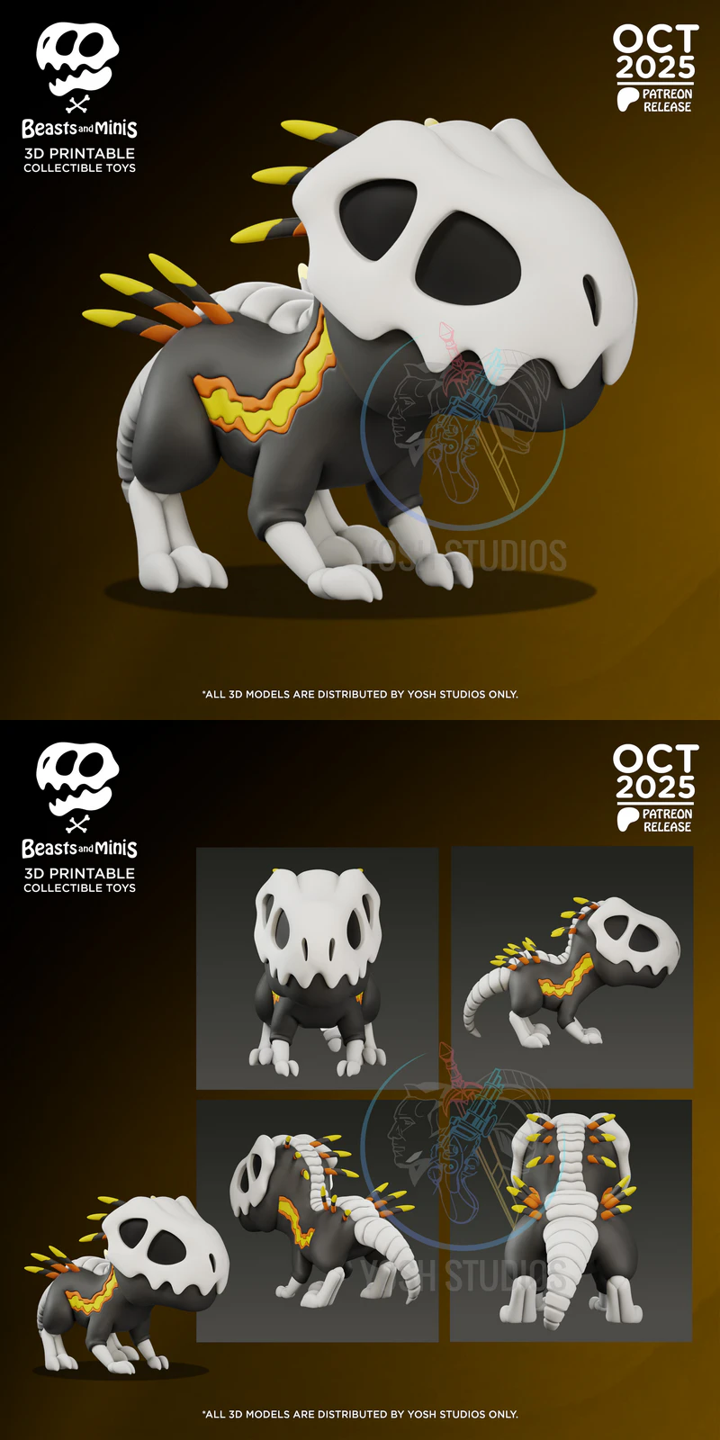 Indoraptor Dinosaur Miniature STL File for 3D Printing STL model for 3D printing