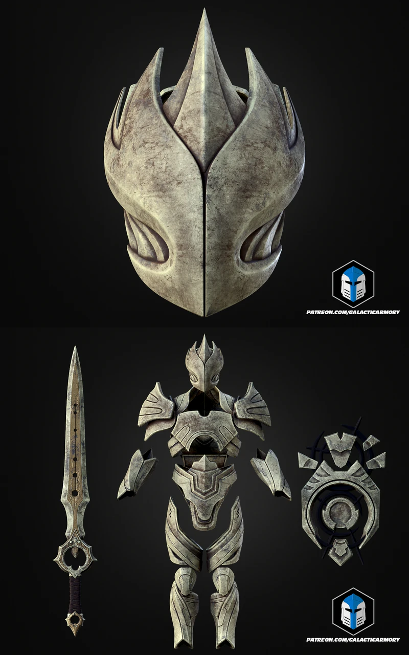 Infinity Blade Raidriar Armor and Weaponry STL File for 3D Printing STL model for 3D printing