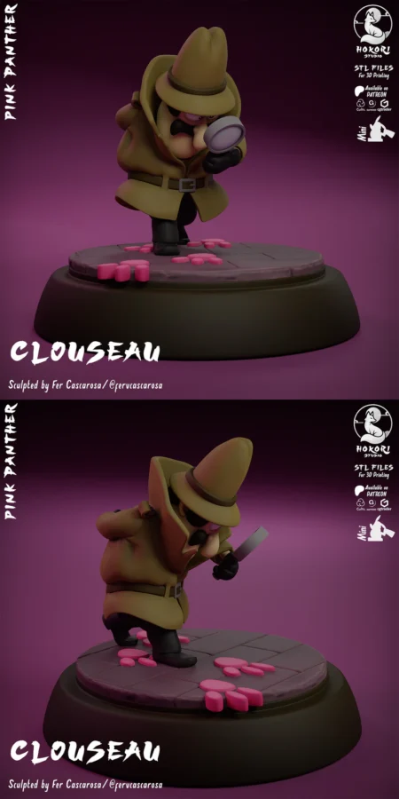 Inspector Clouseau STL model for 3D printing