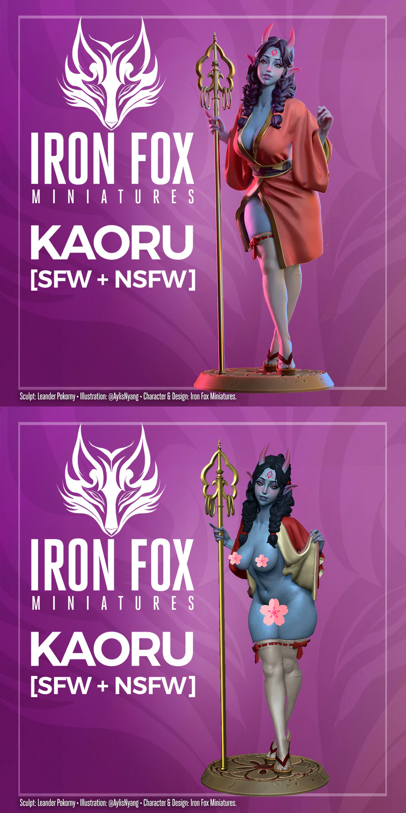 Kaoru Pin-Up STL model for 3D printing