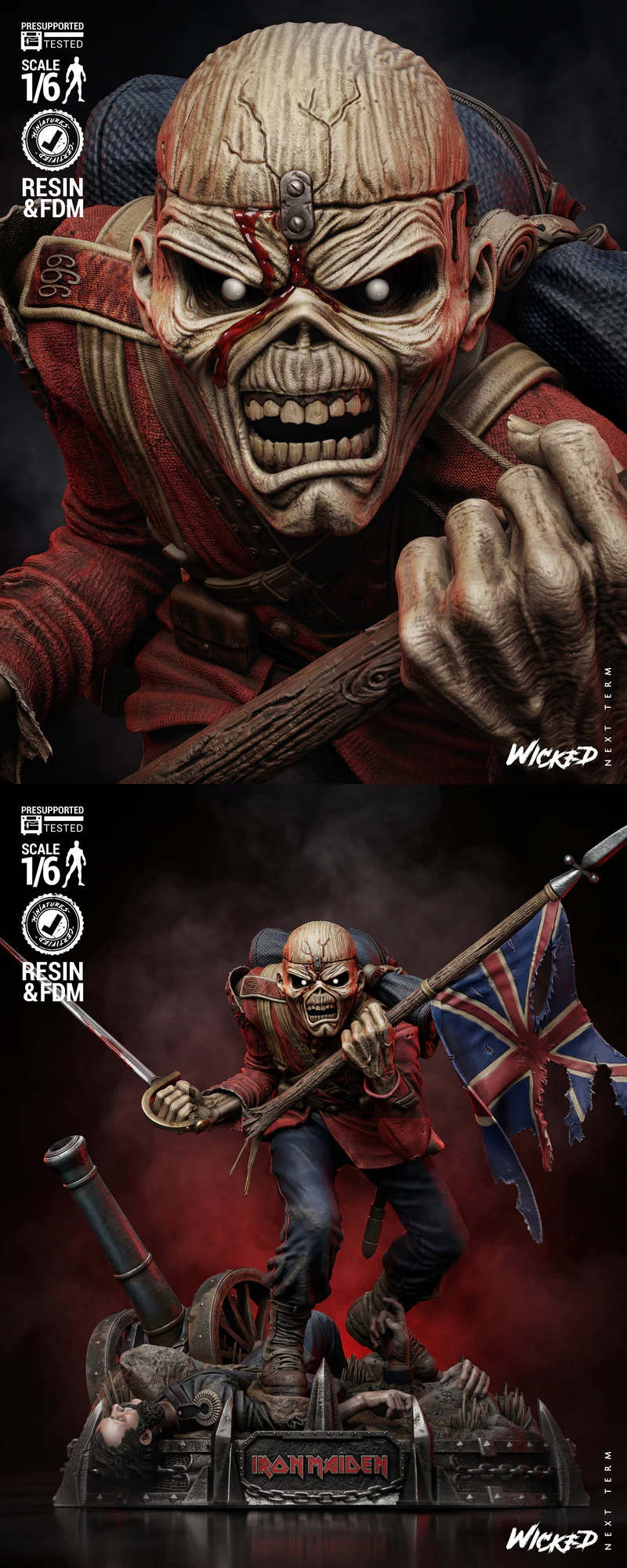 Iron Maiden Sculpture STL model for 3D printing