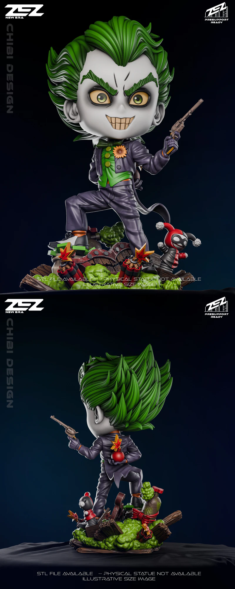 JOKER CHIBI STL model for 3D printing
