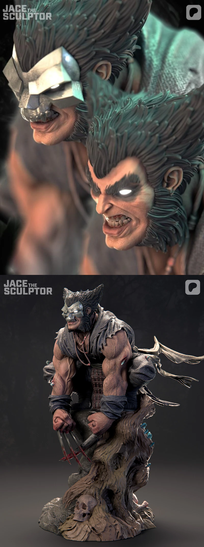 Wolverine STL model for 3D printing